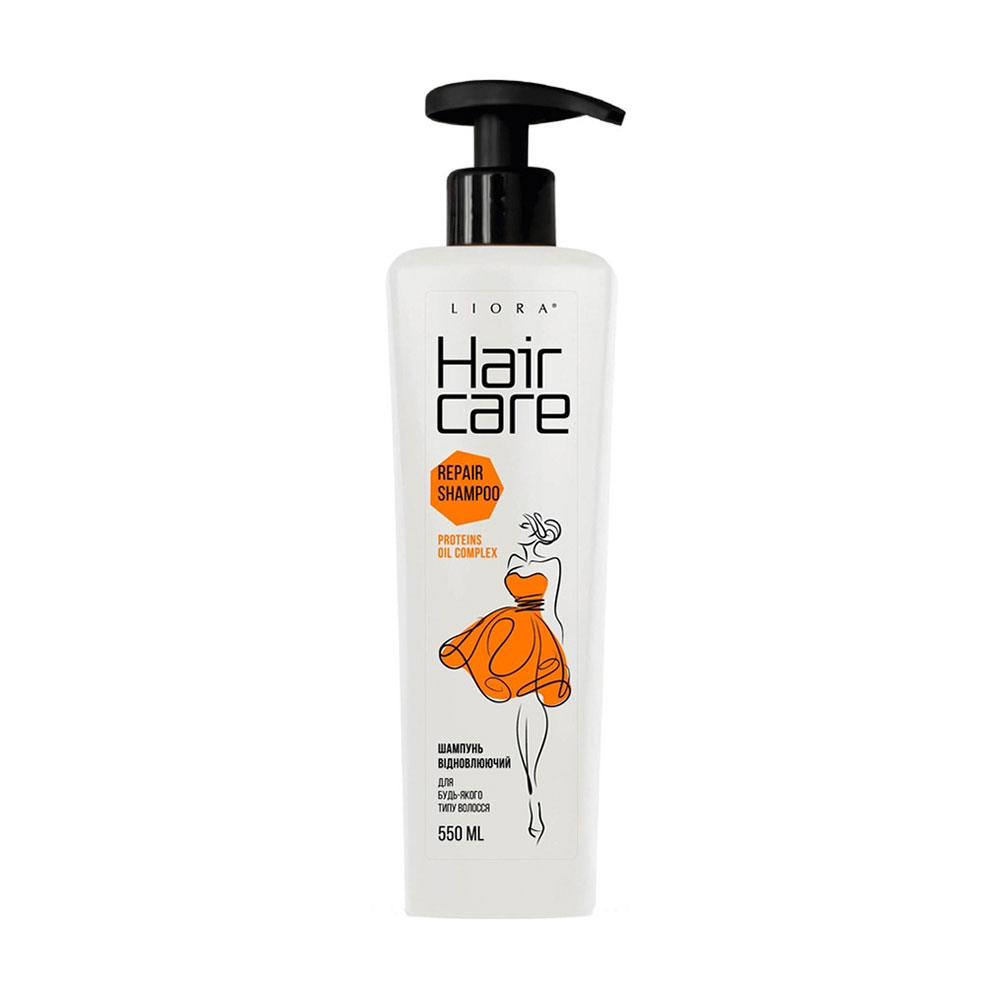 Уцінка! Відновлювальний шампунь Liora Hair Care Repair Shampoo для будь-якого типу волосся, 550 мл